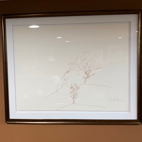 John Lennon sketched his wife laying down. #157. - Picture 1 of 5